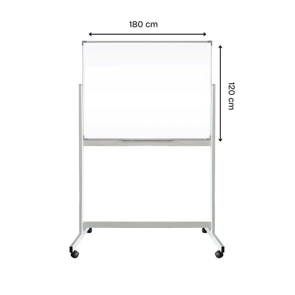 White Board Double Face Magnetic Stand – 120 × 180 Cm