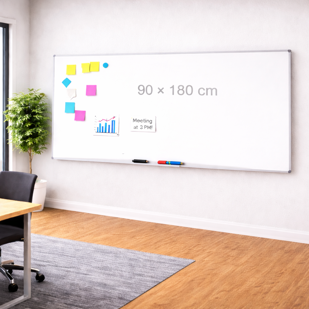 White Board Double Face Magnetic – 90 × 180 Cm