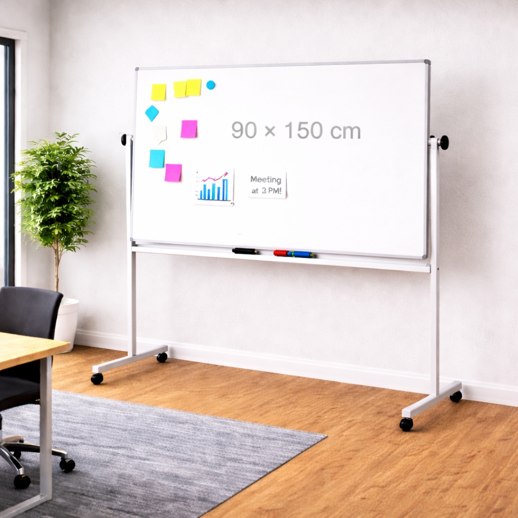 White Board Double Face Magnetic – 90 × 150 Cm